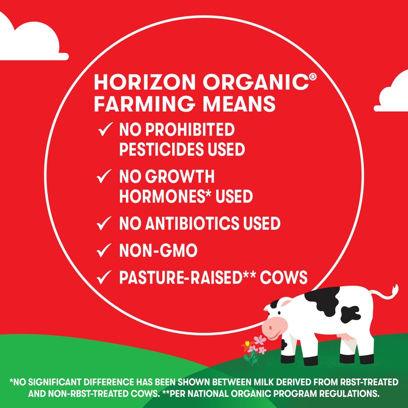 Horizon Organic Shelf Stable 1% Lowfat Vanilla Milk Boxes, USDA