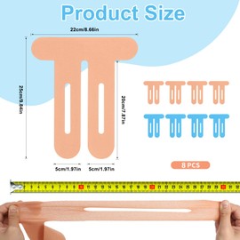 Pack of 8 PreCut Kinesiotapes, Kinesiotapes, Pre-Cut, Skin-Friendly with Perfect Wearing Comfort, Waterproof & Elastic Physio Tape for Knee, Shoulder, Ankle Wrist, 2 Colours