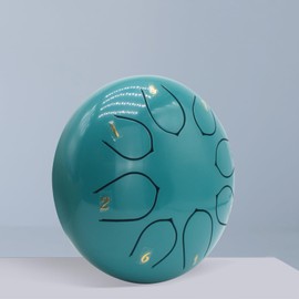 Tongue Drum, Steel Drum (BLUE), Steel Tongue Drum, Upgraded Steel Drum 8 Notes 6 Inch Professional C-Key, Worry Free Drum for Beginner Adult Kids