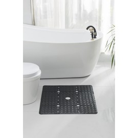 Large Size Non-Slip Shower Mat 27″×27″Square Shower Mats for Shower Room with Drain Holes and Suction Cups