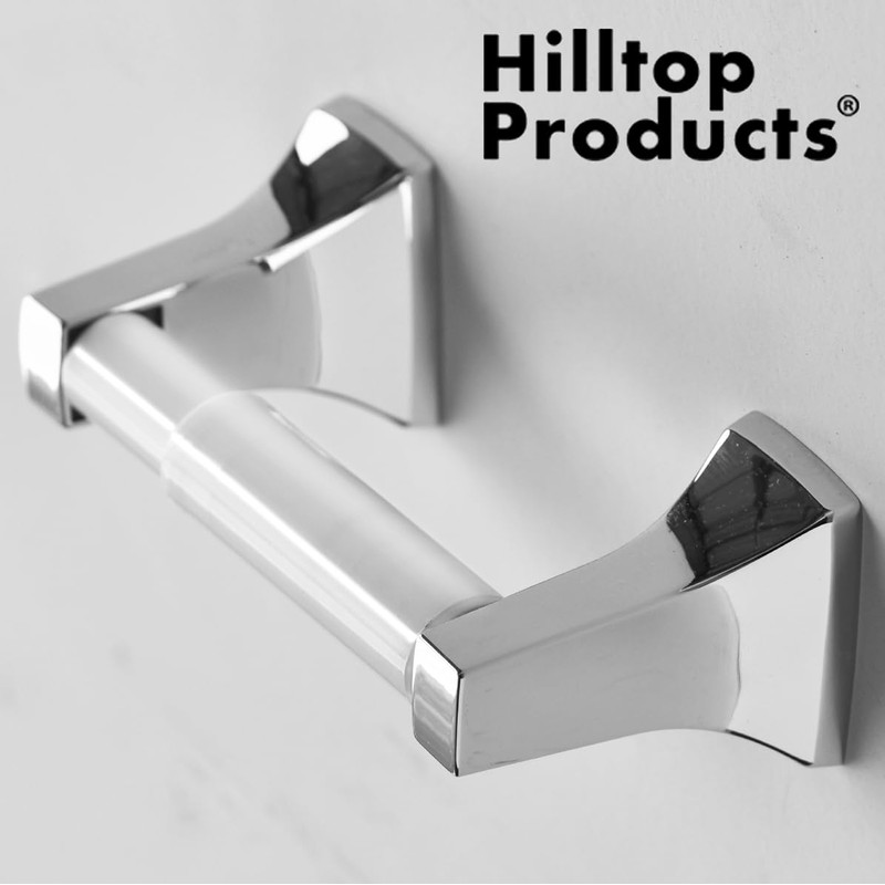 2 Pack - White Toilet Paper Holder Spring Loaded Roller