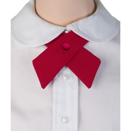 TopTie Criss-Cross Tie, Girls' School Uniform Cross Tie-Red