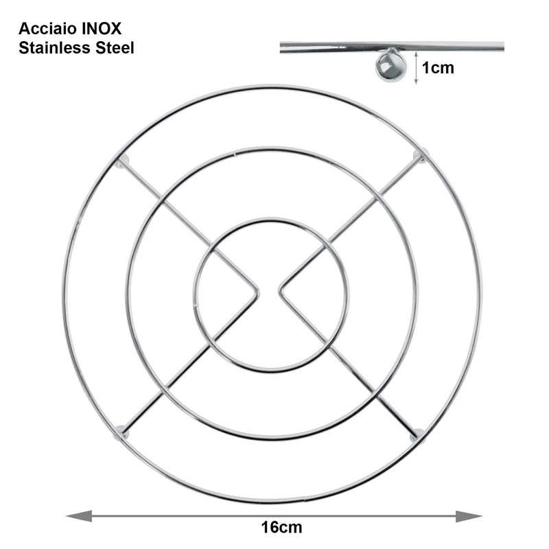 weSTOCK Stainless Steel Round 16 cm Trivet - Elegant, Durable,