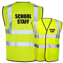 School Staff Printed Coloured Hi-Vis Sleeveless Safety Vest