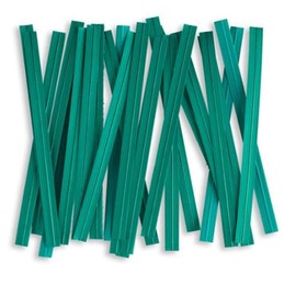 Weststone 1100pcs 4" x 1/4" Green Paper Twist Ties Wired Ties