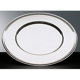 APS Platzteller - hochglanzpolierter Dekoteller, Ø 30, 5 cm Durchmesser, Platzset mit Perlrand, Unterteller aus Edelstahl, stapelbar, spülmaschinengeeignet