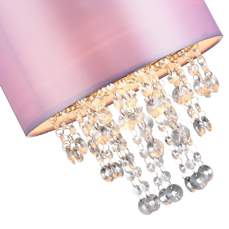 Modern and Eye-Catching Lilac Satin Fabric Pendant Light Shade with