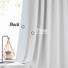 Full Blackout Pinch Pleated Window Curtain for Bedroom Window Treatment Energy Efficient Thermal Insulated Drapes Backtab 84 Inch with 9 Hooks (Ring not Include), Bright White, 40"x84", 1 Panel