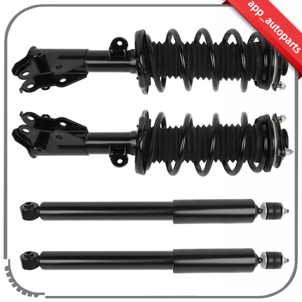 app_autoparts Complete Front Struts Rear Shocks with Coil Springs Mounts