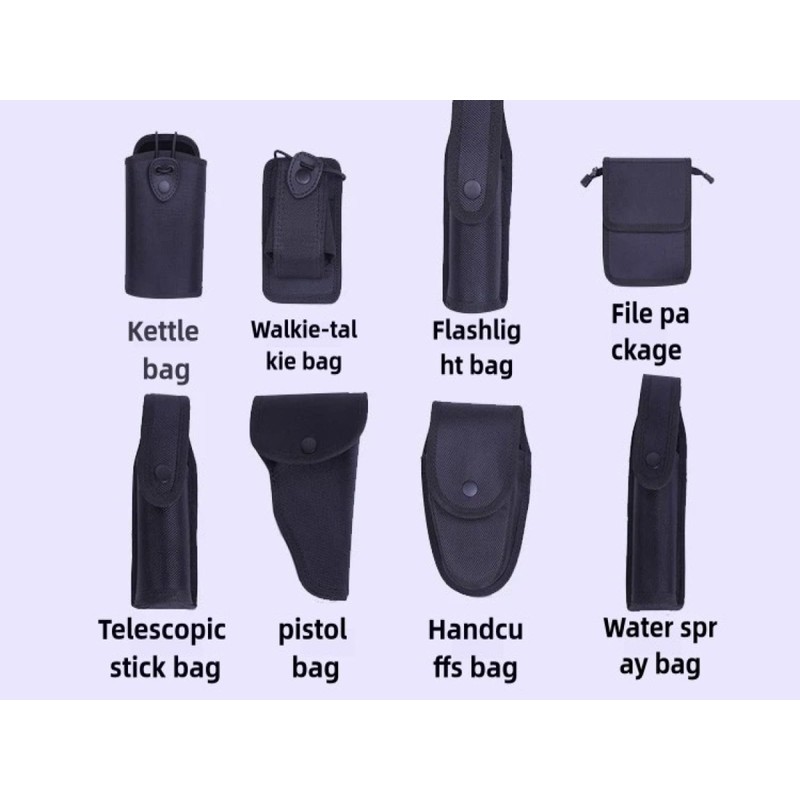 Black 8-in-1 Duty Belt - Tactical Modular Utility Belt System