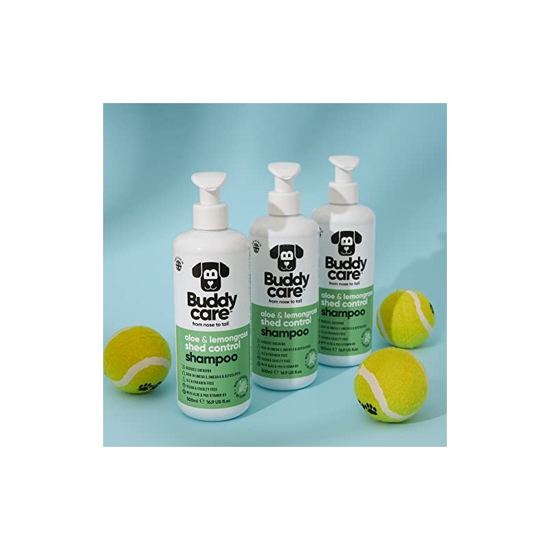 Buddycare Champú para Perros con Control De Muda Alivio De