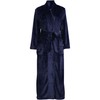 Lands' End Womens Cozy Plush Long Wrap Robe Deep Sea