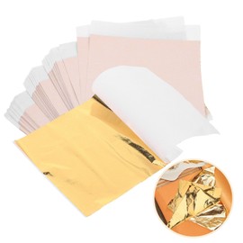 Operitacx 100 Sheets Gold Foil Art Metallic Foil Flakes DIY Gold Foil Gilding Crafting Imitation Metallic Leaf Imitation Metallic Silver Foil Metallic Flakes for Nails Anodized Aluminum