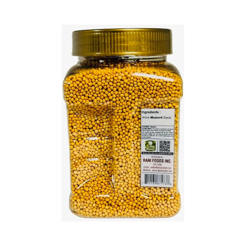 Desi Kitchen Yellow Mustard Seeds (Pili Sarson) 10 oz (285g)