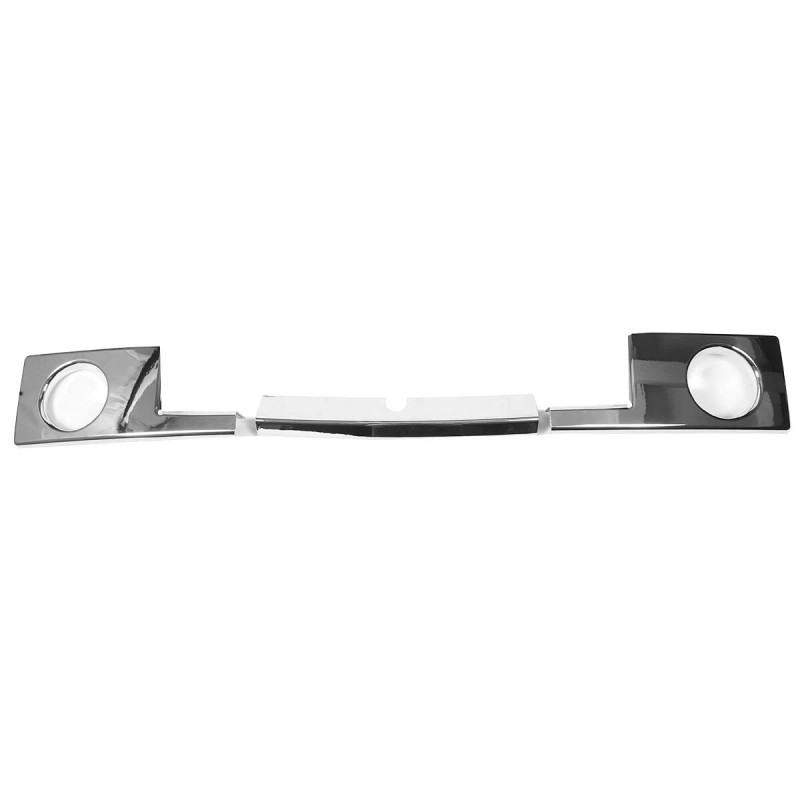Ynei Front Bumper Panel Glossy Chrome Exterior Cover Molding Fits