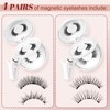 Magnetic Eyelashes 4Pairs Magnetic Lashes with Applicator(A4)