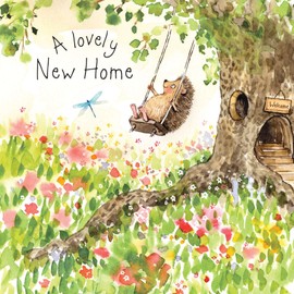 Twizler New Home Card with Cute Hedgehog – Card for New Home - Congratulations Card – Good Luck Card - Cute Card – New Home Gifts – New House Card – New Home Cards for Couple