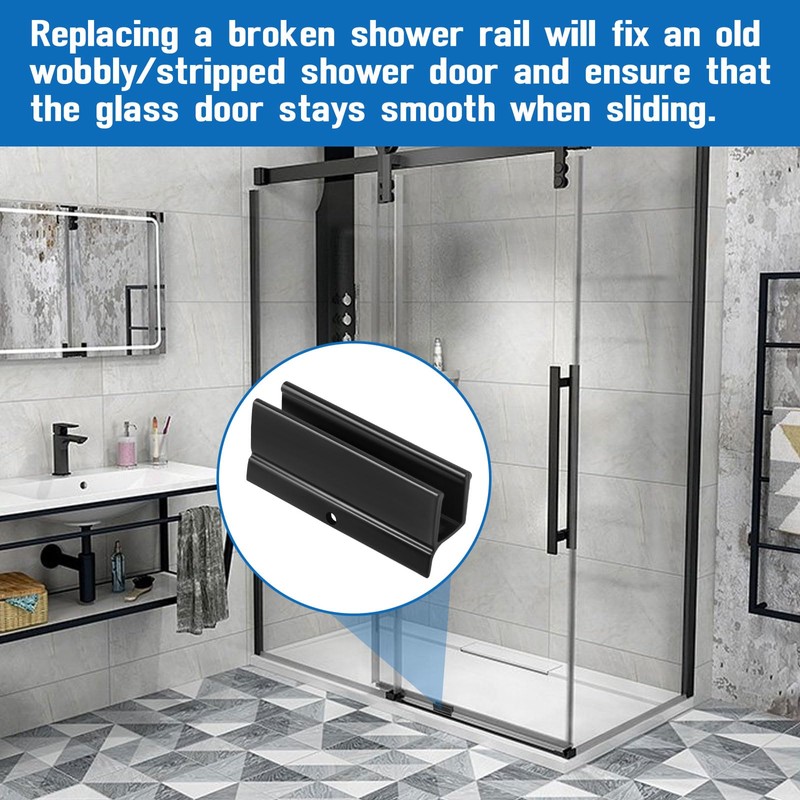 Sliding Shower Door Bottom Guide Fit for Glass Sliding Shower