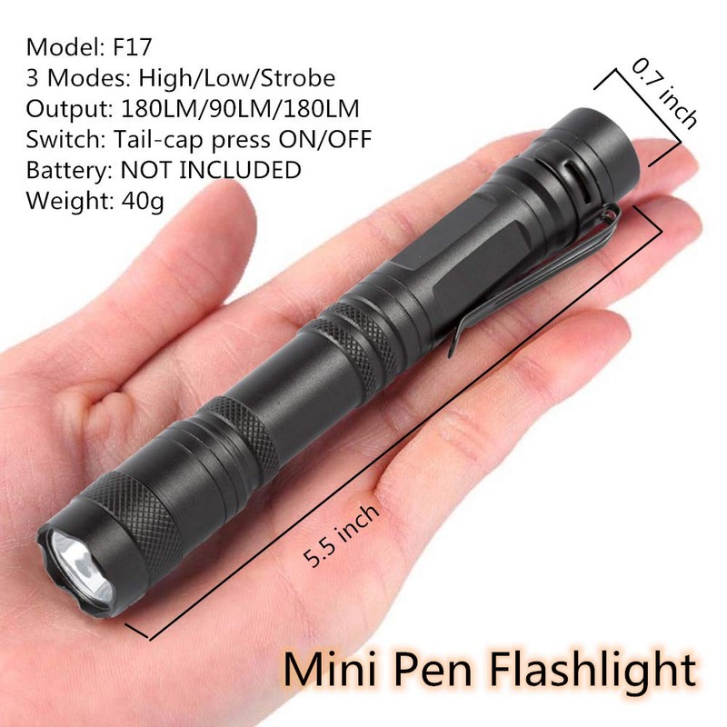 COSMOING LED Pen Flashlight (4 Pack), Pen Light Flashlight, IP54