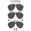La Optica Original UV400 Unisex Retro Pilot Sunglasses - Different
