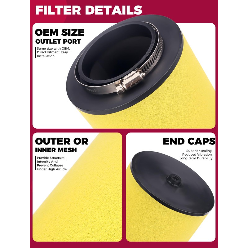 2pcs Air Filters for Honda Rancher 350 2000-2006 / Rancher
