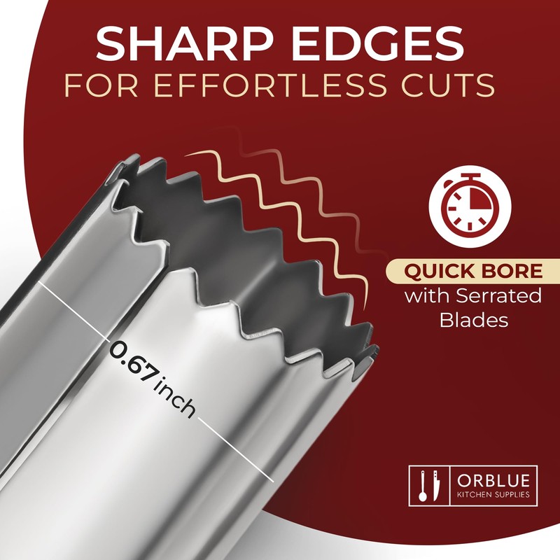 Orblue Premium Apple Corer Tool - Durable Stainless Steel Fruit