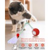 Gyxova Giocattolo interattivo per gatti, elettrico, palla automatica per gatti