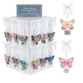 Ganz Home Decor Christmas/Spring Blissful Journey Butterfly Ornament (Think Happy. Be Happy. EA13547)