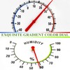 Circrane 13.25 Inch Round Thermometer with Hygrometer, Large Indoor Wall