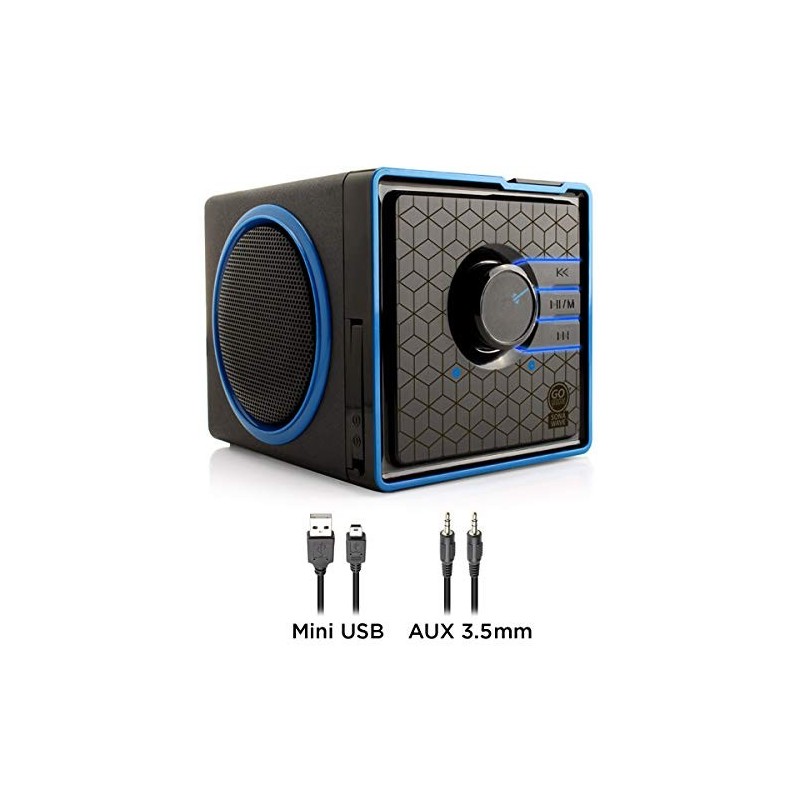 GOgroove Portable Wired Bluetooth Speakers with USB Playback and Rechargeable
