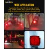 Partsam Pair Slim Square LED Trailer Light Submersible Tail Lights