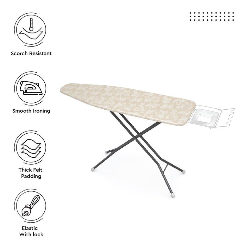 Encasa XO Ironing Board Cover with 4mm Extra Thick Felt