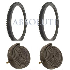 Duro 2 ALL BLACK BICYCLE DURO TIRES W/HEAVYDUTY TUBES IN 26 X 1.75 DIAMOND TREAD.