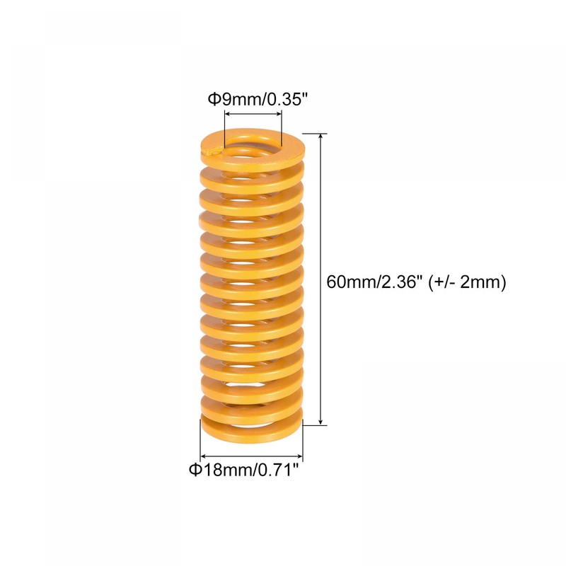 uxcell 3D Printer Die Spring, 18mm OD 60mm Long 2pcs