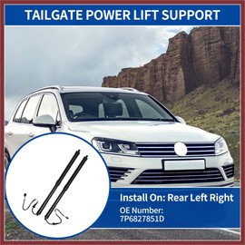 HEROFFIX Rear Left Right Tailgate Power Lift Support for Volkswagen Touareg 7P Sport Utility Liftgate Power Hatch Shock Strut No.7P6827851D Electric Trunk Power Liftgate 1Pair Replace Parts