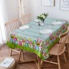 Waterproof Tablecloths Rectangle Dining Table Cloth Spring Easter Washable Polyester