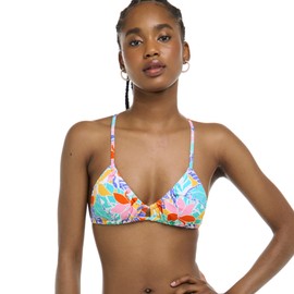 Body Glove Women's Standard Kenna Adjustatble Triangle Slider Bikini Top Swimsuit with 2-Way Back, Floret Floral