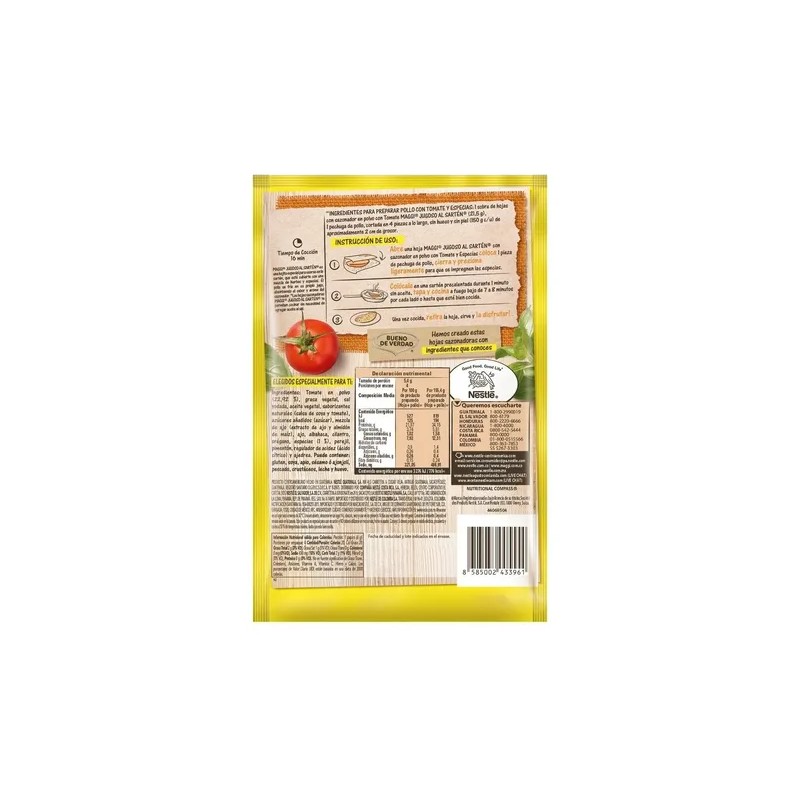 Nestle Hoja Sazonadora Maggi Jugoso Al Sartén® Con Tomate