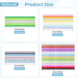 1980 Sheet Origami Star Paper Strips, Multicolor Paper Star Strips, Lucky Star Paper DIY Paper Origami Stars Origami Paper Kit Star Folding Paper Strips for Handcrafts Arts School Teaching