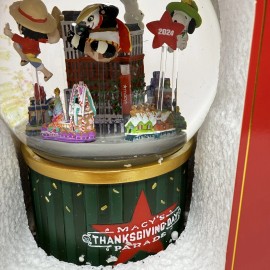 Exclusive Macy's 2024 Thanksgiving Day Parade Holiday Snow Globe Musical One Piece Snoopy