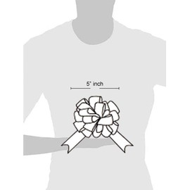 Large Gold Glitter Gift Wrap Pull Bows - 5" Wide, Gold Glitter Ribbon Big Pull Flower Bows for Amazing Gifts and Presents, Set of 6 (Glitter Gold)