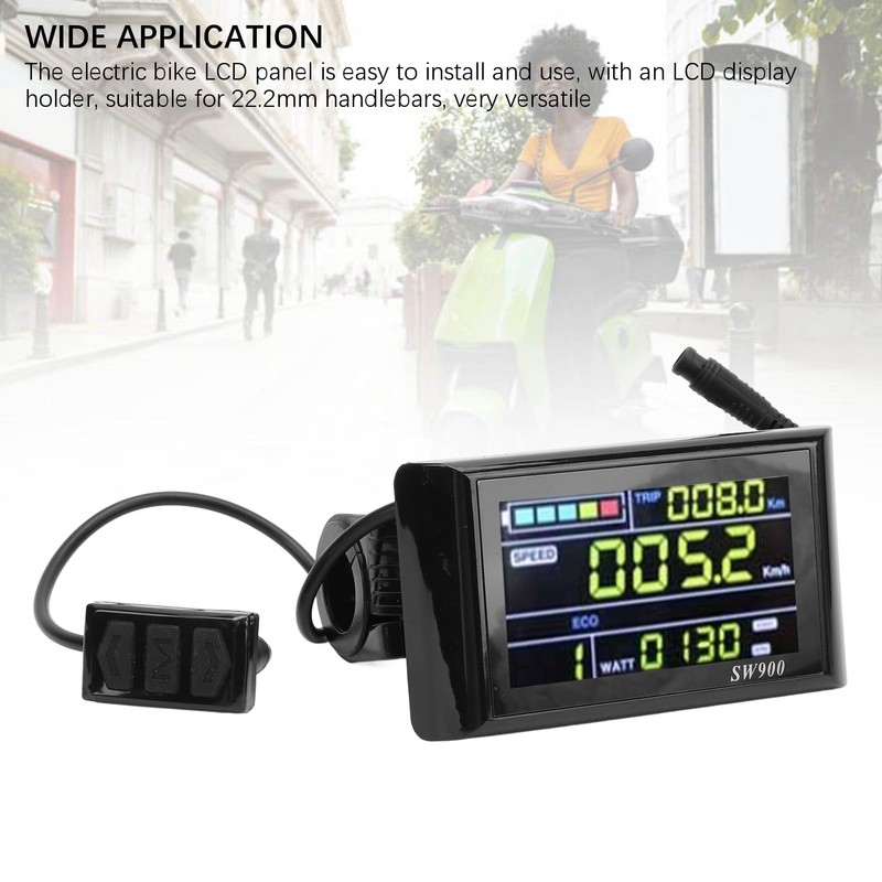 Yunir Electric Bike LCD Display, 24V 36V 48V 60V Electric