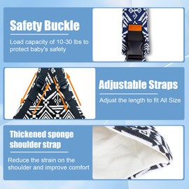 Baby Sling Carrier Newborn to Toddler Adjustable One-Shoulder Design with Hip Seat Support, Labor-Saving Baby Wraps Carrier 10-30 lbs(Blue Sailboat)