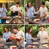 ZONETECH Portable Camping Stainless-Steel Grill and Fire Pit, Tabletop Charcoal