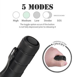 Ultrafire WF502B LED Flashlight 1000 Lumen Flashlight Torch 5 Mode Portable Flashlights (2 pack)