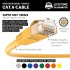InstallerParts CAT6 Cable UTP Booted - Yellow, 8 FT, 10