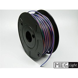 5-100 m LED RGB Cable Sold by the Metre from Roll - RGB Connection Cable for LEDs (25 m LED RGB Cable)