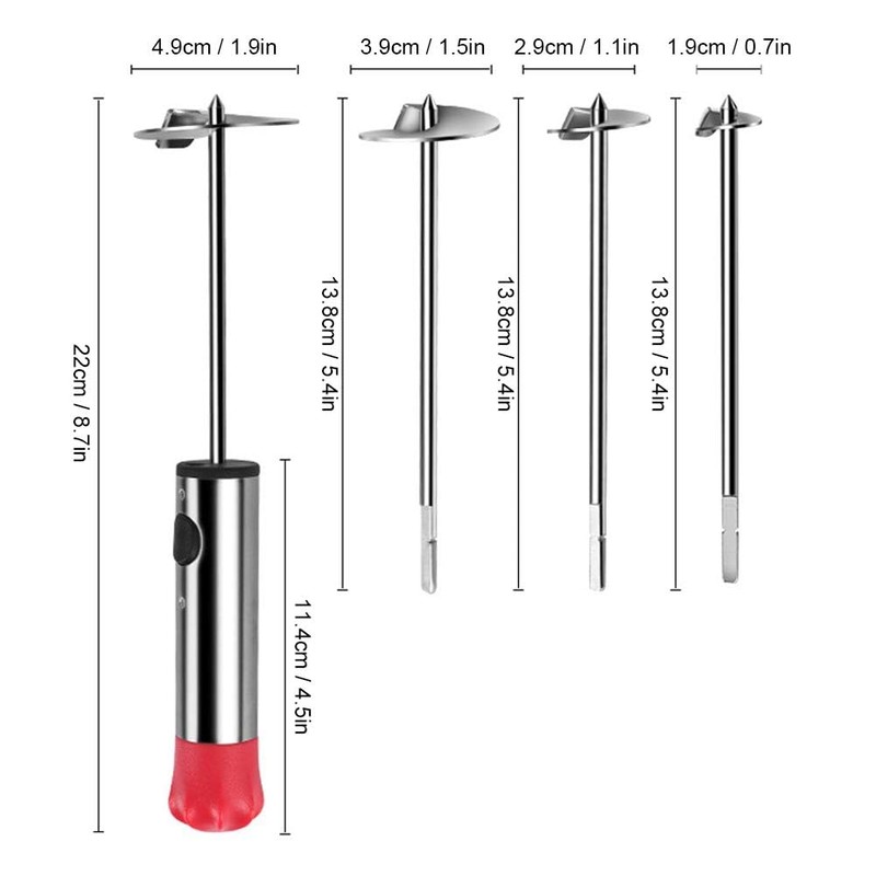 Vegetable Corer, Stainless Steel Vegetable Drill Fruit Corer with 4
