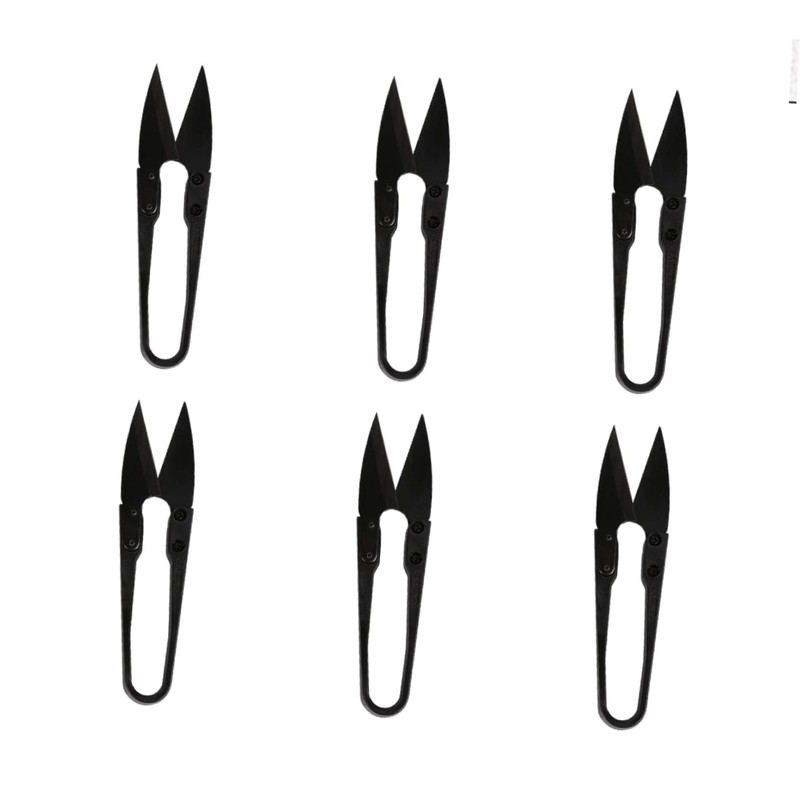 LALAFINA 3sets Embroidery Scissors Set U-shape Sewing Scissors Fabric Thread