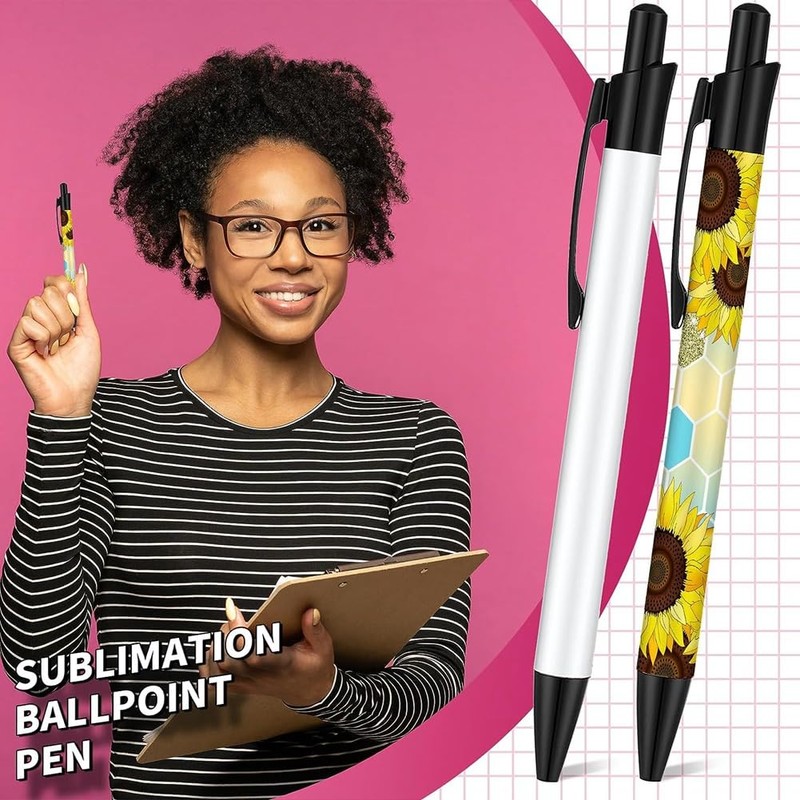 Nvanvmm Sublimation Pen Blank Sublimation Ballpoint Pen DIY Office School
